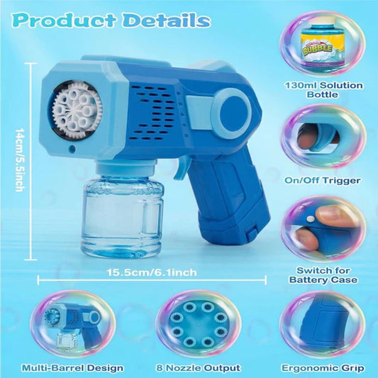Automatic Bubble Gun - 360° Leak-Proof Bubble Blower