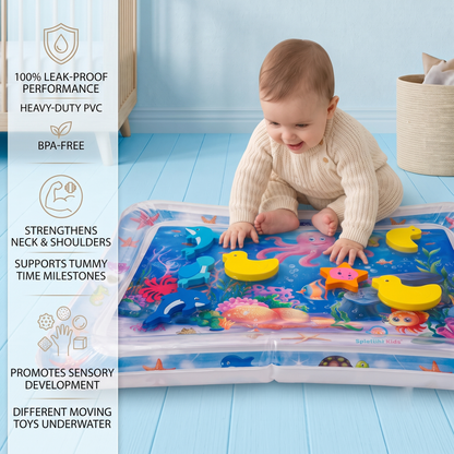 Tummy Time Water Mat - Inflatable Baby Play Mat