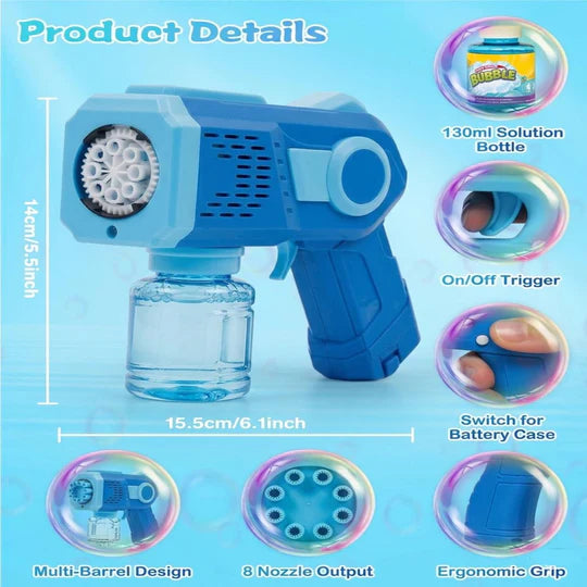 Automatic Bubble Gun - 360° Leak-Proof Bubble Blower
